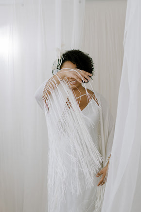 Fringe Cashmere Shawl