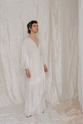Shooting Star Fringe Wrap Dress
