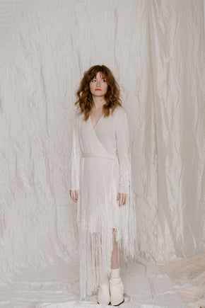 Shooting Star Fringe Wrap Dress