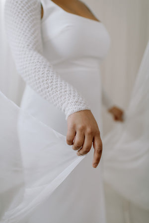 Hand Knit Star Lace Shrug - Classic Sleeve
