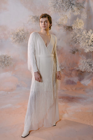Shooting Star Fringe Wrap Dress