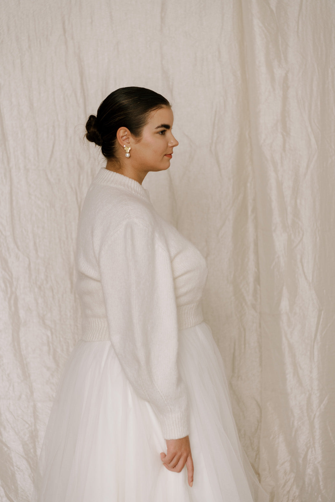 Bridal Cloud Sweater in Ivory – Esther Andrews
